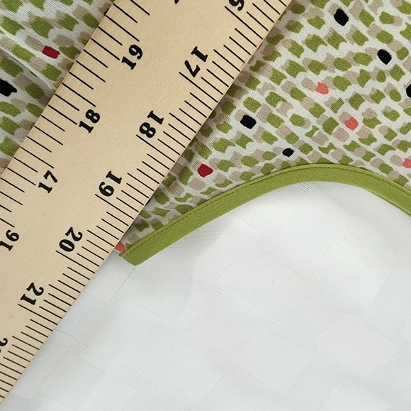 Liz Claiborne Key Hole Neck Sleeveless Lime Green Speckled Women's Top Size L - Picture 5 of 6